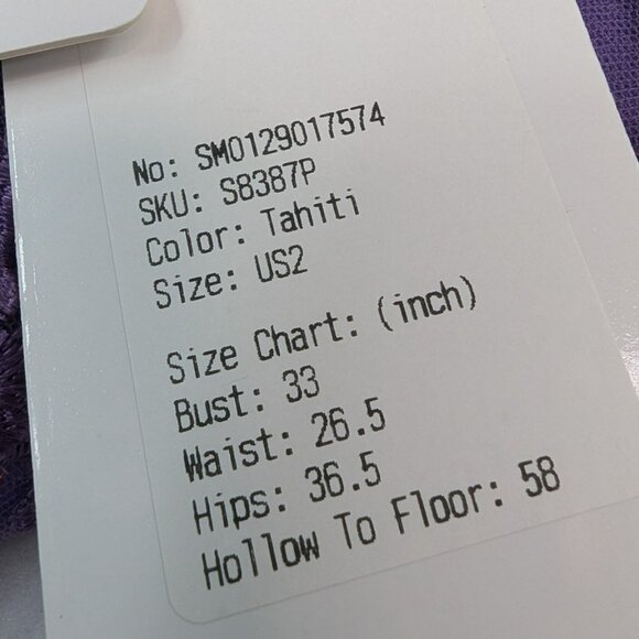 NWT Stacees Strapless Purple Floral Dress - Size 2 - Picture 10 of 17